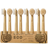 green-goose Oral-B bio-based castor-oil XL toothbrush heads, natural beige, set of 8