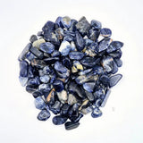 Sodalite chips Moonlight Gemstones; blue with white veining, 1–3 cm, 100 g