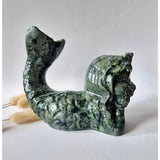 Groene Jade Zeemeermin, 13 cm, 600–700 g, Moonlight Gemstones