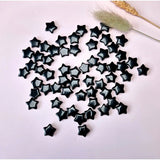 Edelsteen Zwarte Obsidiaan Mini Ster 1.5 cm, Moonlight Gemstones, veel stuks