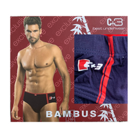 green-goose Bamboe Herenslips - 2 Stuks - Grijs en Rood - 85% Bamboe