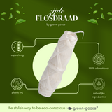 green-goose Plasticvrij Zijde Flosdraad - 30m, white silk floss thread