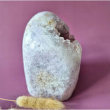 Moonlight Gemstones XL pink amethyst druzy geode freeform, 1840 g statement piece