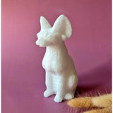 Witte jade kat beeld van Moonlight Gemstones, XL 15 cm, handgesneden decorstuk