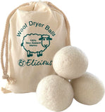 Elicious Ecologische Wasdrogerballen Van Wol Set Van Zes