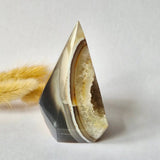 Druzy gray agate standing crystal geode by Moonlight Gemstones, #31, 314 g