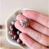 Mini edelsteen hartje Rainbow Jasper, Moonlight Gemstones, 1,5 cm, voor crystal confetti