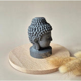Shungite Meditatie Buddha 6cm statue in black shungite on round base