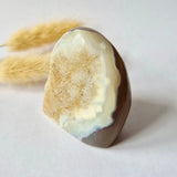 Druzy agate geode from Uruguay by Moonlight Gemstones, 124 g natural crystal slice
