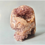XXL pink amethyst druzy geode, freeform crystal cluster, 3180 g