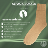 Alpaca socks by green-goose, beige, medium-thick, 2-pack
