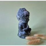 Moonlight Gemstones XL druzy mosagaat Buddha beeld, 14 cm, edelsteen
