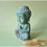 Amazoniet Boeddha beeld, XL, 15 cm, groen-blauwe tinten, gewicht 1053 g