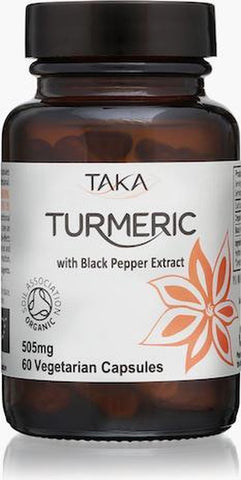 Taka-kurkuma- en zwarte peper-extractcapsules