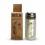 Green-goose Silk dental floss, peppermint, plastic-free, 300 cm, two-item set with glass jar and kraft box