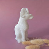 Witte jade katbeeld, 15 cm hoog, handgesneden Moonlight Gemstones decorstuk voor modern elegante interieur