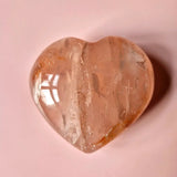 Moonlight Gemstones Grote Fire Quartz hart edelsteen, hematoïde kwarts in roze tint