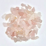 Kristal Rozenkwarts ruwe chips van Moonlight Gemstones, roze edelsteen, 0,5–1,5 cm