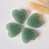 Groene aventurijn hartjes, 3–4 cm, set van 4, Moonlight Gemstones