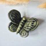 Edelsteen 3D Vlinder in Groene Jade, 6x5 cm, Moonlight Gemstones