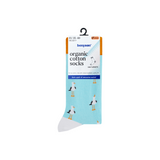 Benyson organic cotton socks, turquoise with seagull print, 1 pair
