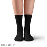 green-goose Bamboe Sokken zwart, ribgebreide sokken, set van 2