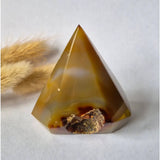 Druzy gray agate standing crystal pyramid by Moonlight Gemstones, 136g