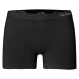 Gaubert Naadloze Dames Bamboe Boxershorts, zwart; tailleband met Gaubert logo