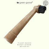 green-goose adult Oral-B bio-based replacement toothbrush head with beige wheat-straw handle and black bristles