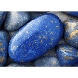 Wenskaart A6 - Lapis Lazuli Edelsteen; blauwe stenen met goudkleurige vlekken