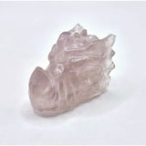 Fluorite dragon skull, Moonlight Gemstones, 4 cm, translucent pink crystal sculpture