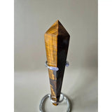 Edelsteen Tijgeroog scepter op standaard, 15 cm, Moonlight Gemstones