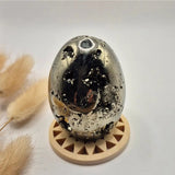 Edelsteenbol Pyriet, 40-50 mm, Moonlight Gemstones, met druzy kristallen
