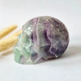 Edelsteen Skull Candy Fluoriet Schedel fluorite skull, purple-green hues, 460g by Moonlight Gemstones