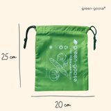 green-goose Herbruikbare rPet broodjeszakjes, 25x20 cm, groen