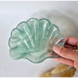 Edelsteen Carving Schaal Schelpvorm Groene Fluoriet #33 - Uniek Cadeau