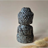 Moonlight Gemstones XL Yooperlite Buddha statue, 15 cm tall, polished gemstone carving