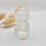 Edelsteen Bergkristal Buddha 5cm, clear quartz statue by Moonlight Gemstones