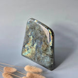 XXL Labradorite freeform stone by Moonlight Gemstones, featuring intense iridescent flash