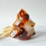 XL Carnelian Flame 1300g polished gemstone with orange-brown banding