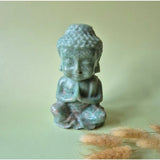 Amazonite Buddha statue by Moonlight Gemstones, 15 cm, green-blue gemstone carving