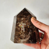 Rookkwarts Toren smoky quartz crystal tower with deep inclusions, 642 g