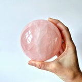 Moonlight Gemstones rose quartz sphere, 90mm, 1kg, polished crystal ball