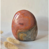 Moonlight Gemstones polychrome ocean jasper freeform sculpture, 824 g