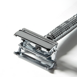 green-goose Klassieke Scheerset chrome safety razor with silver butterfly closure