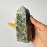 Moonlight Gemstones XL labradorite tower with rainbow flash