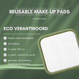 Herbruikbare wattenschijfjes van green-goose, 15 stuks, mix, eco-verantwoord