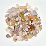 Moonlight Gemstones Cherry Blossom Agate chip tumbled stones, 1–3 cm, 100 g
