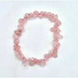 Rozenkwarts Edelsteen Chips Armband 19 cm Moonlight Gemstones
