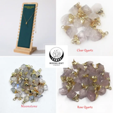 Kleine hanger met ruwe edelsteen (1–1,5 cm), startpakket met ketting en gratis display, Moonlight Gemstones
